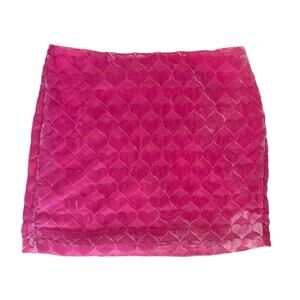 New Cupcakes and Cashmere Pink Velvet Heart Mini Skirt Size 6